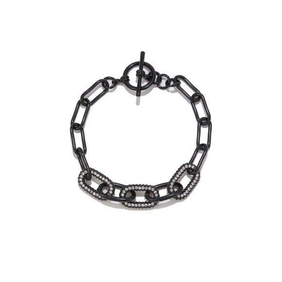 Rhinestone crystal chunky Chain Bracelet gold - Picture 6 of 8